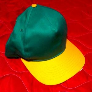 Green and yellow snapback hat